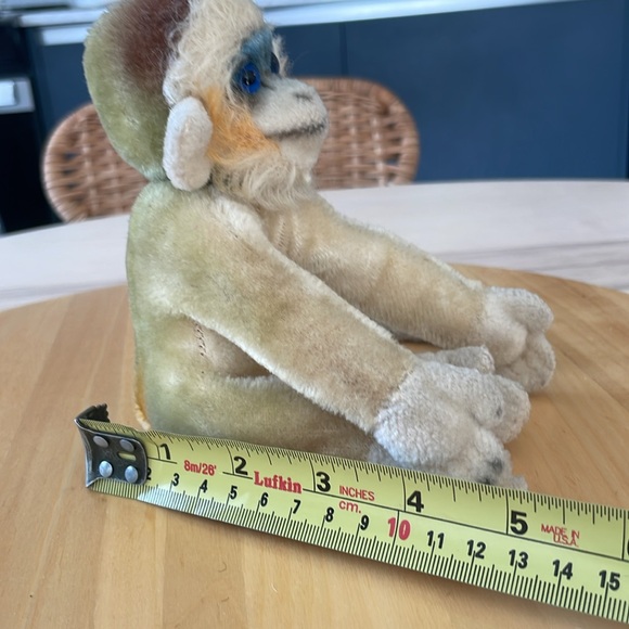 Vintage sitting mohair monkey Steiff. No tag or button. - Picture 7 of 7
